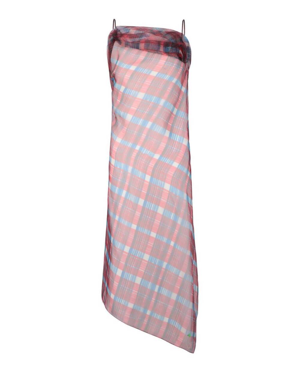 NEW SALVATORE FERRAGAMO women's plaid asymmetrical dress in multi